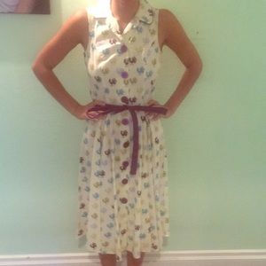 Flared retro button dress